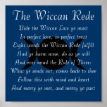 The Wiccan Rede (short version) posters