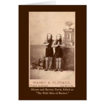 The Wild Men of Borneo on Cards, Postcards
