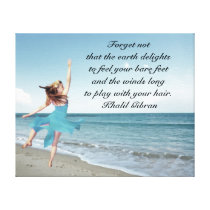 The wind longs to play with your hair gallery wrapped canvas
