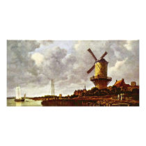 The Windmill At Wijk Bij Duurstede [1]. By Jacob I Personalized Photo Card