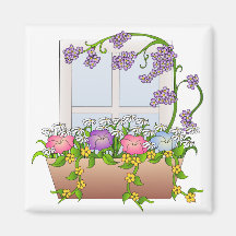 The Window Box Refrigerator Magnet
