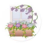 The Window Box Round Sticker