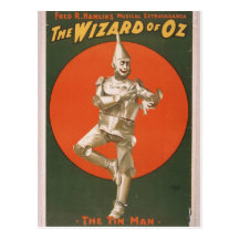 The Wizard of Oz, 'The Tin Man' Retro Theatre Postcards