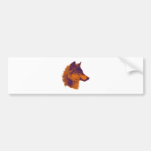 THE WOLF DUSK BUMPER STICKERS