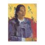 The woman with the flower - Paul Gauguin Post Card