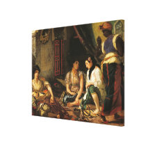 The Women of Algiers in their Apartment, 1834 Canvas Prints