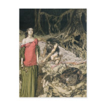 The Wooing of Grimhilde, the mother of Hagen Postcards