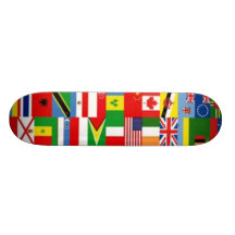 THE-WORLD-FLAGs Custom Skate Board