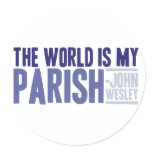 The World is my Parish Round Sticker