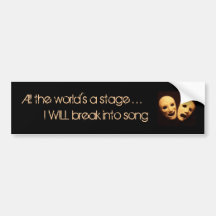 The world of musical theatre bumper stickers
