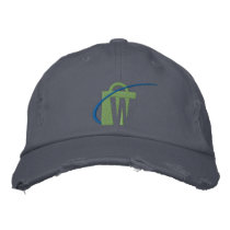 The Worlds Biggest Embroidered Navy Chino Hat Embroidered Hat