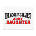 The World's Greatest Army Daughter postcards