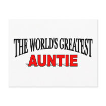 The World's Greatest Auntie Postcard