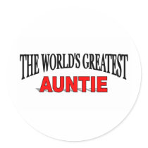 The World's Greatest Auntie Round Sticker