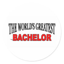 The World's Greatest Bachelor Round Sticker