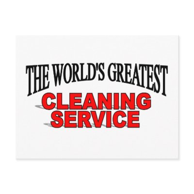 The World's Greatest Cleaning Service Post Cards by theworldsgreatest