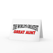 The World's Greatest Great Aunt Greeting Cards