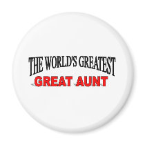 The World's Greatest Great Aunt Fridge Magnets