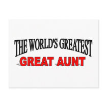 The World's Greatest Great Aunt Postcard