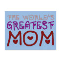The World's Greatest Mum Mother's Day & Birthday postcards