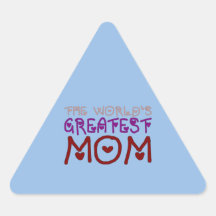 The World's Greatest Mum Mother's Day & Birthday Triangle Sticker