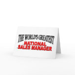 The World's Greatest National Sales Manager cards