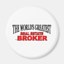 The World's Greatest Real Estate Broker Refrigerator Magnets
