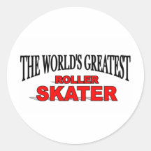 The World's Greatest Roller Skater Round Sticker
