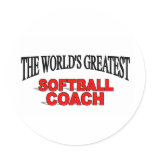 The World's Greatest Softball Coach stickers