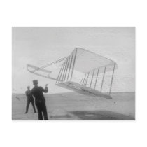 The Wright Brothers test flight Postcard