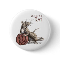 The Year of the Rat Button