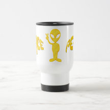 The Yellow Peace Alien Mugs