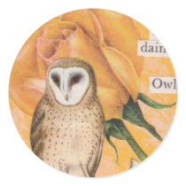 The Yellow Rose, and the Dainty Owl Stickers