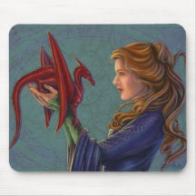 The Young Red Dragon Mousepad
