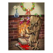 The Yule Logs Revenge Postcard