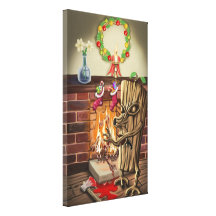 The Yule Logs Revenge Stretched Canvas Print