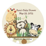 The Zoo Crew Jungle Animals Favour Sticker - Tan
