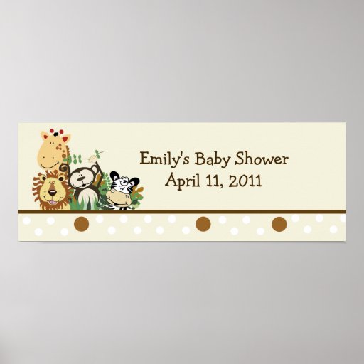 The Zoo Crew Jungle Customisable Banner - Tan Posters
