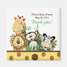 THE ZOO CREW (YELLOW) Favour Magnet