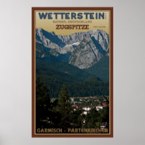 The Zugspitze above Garmisch-Partenkirchen Print