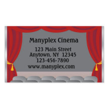 Theater Curtains, Stage Business Card Templates