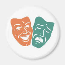 Theater Masken Kühlschrankmagnet