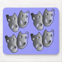 Theatre masks mouse pad mousepads