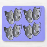 Theatre masks mouse pad mousepads