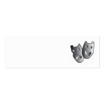 Theatre masks profile cards business cards