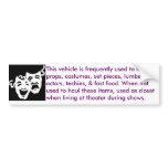 theatre-mobile bumper stickers