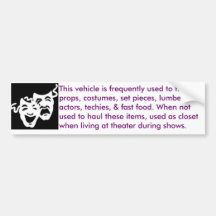 theatre-mobile bumper stickers