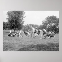 Theatre Tug-of-War, 1920s Print