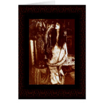 Theda with a Snake Card