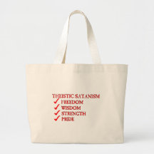 Theistic Satanism/Luciferianism Devotion Canvas Bags